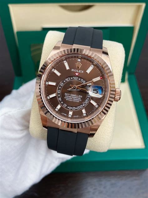 rose gold rolex sky dweller for sale|rolex sky dweller sale.